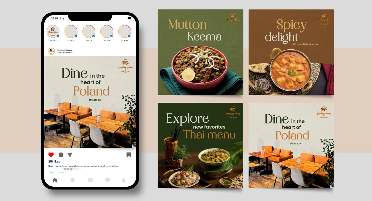 Heritage House restaurant branding
